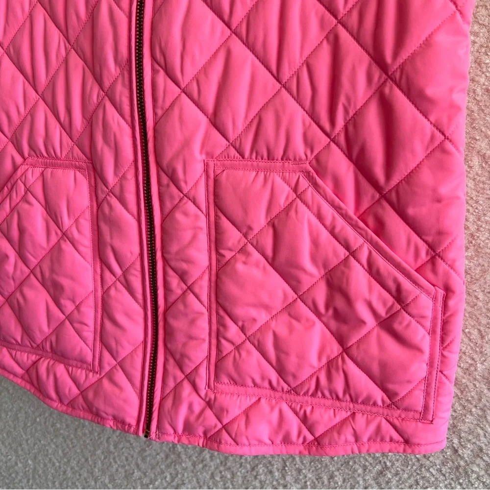 Crewcuts‎ Girls Kids Quilted Puffer Vest Bright Pink Zipper Size 12